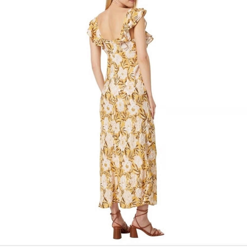 Madewell Yellow Floral Midi Dress - Picture 2 of 3